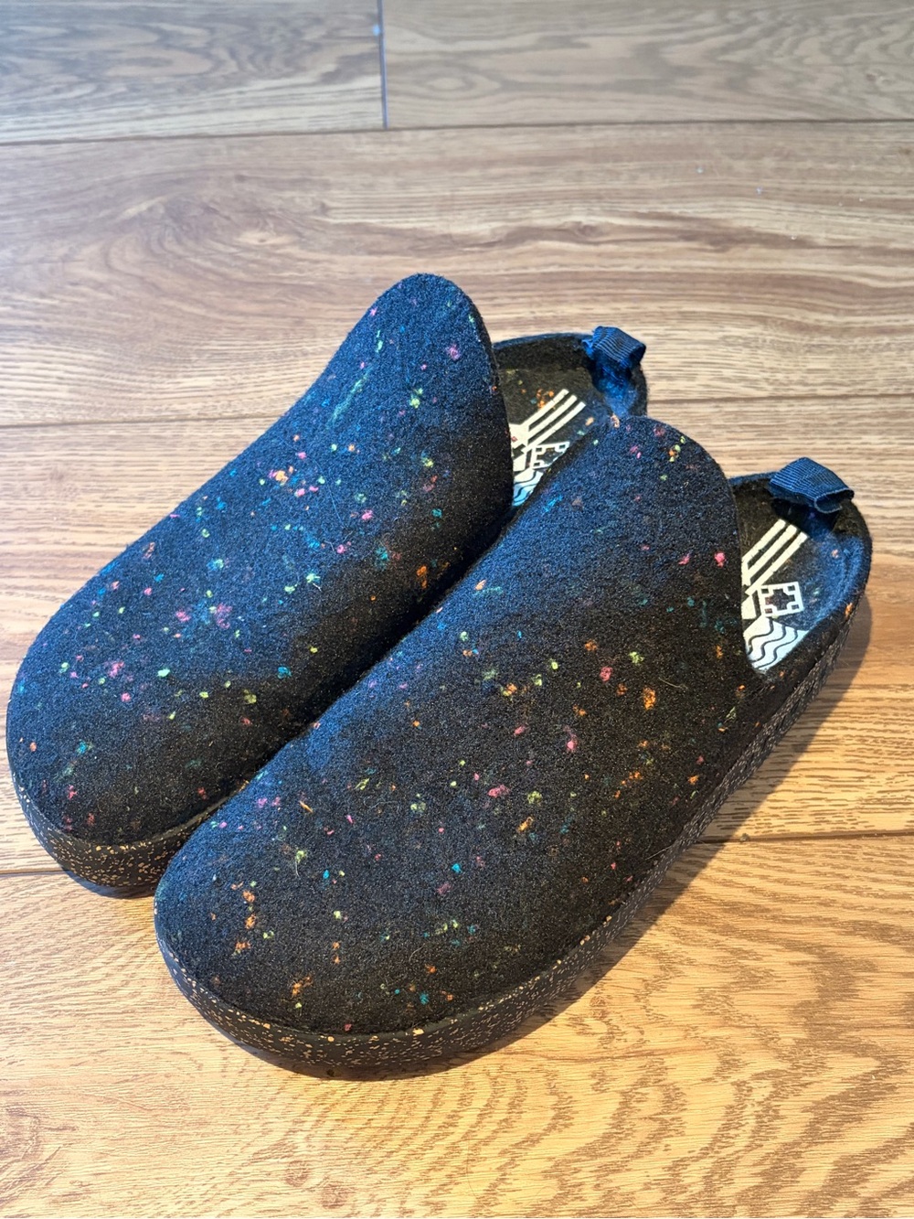 Women’s Black Speckled Slip-On Clog Mules